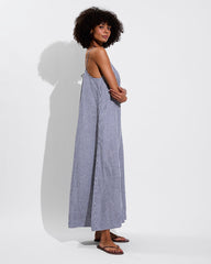 Leisure Maxi Dress - Gingham: Varsity / Coconut