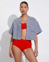 Leisure Shirt - Gingham: Varsity / Coconut