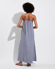 Leisure Maxi Dress - Gingham: Varsity / Coconut