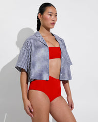 Leisure Shirt - Gingham: Varsity / Coconut
